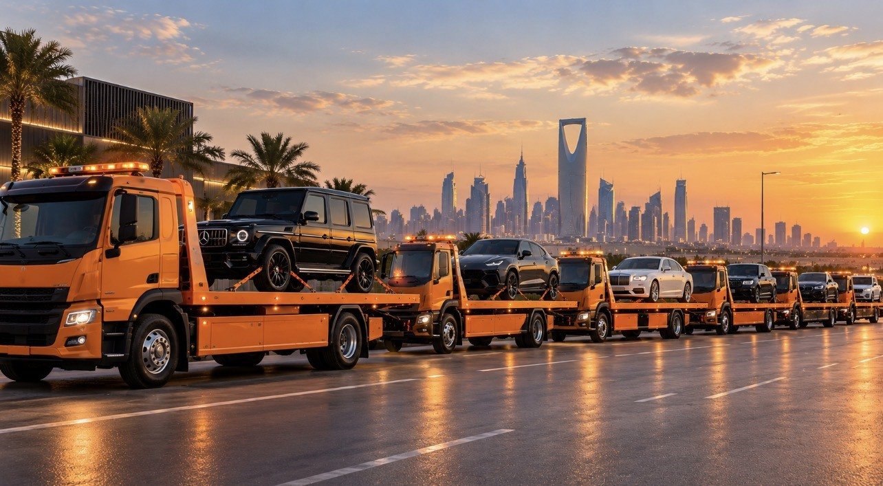 أسطول سطحات logiOne لنقل السيارات في المملكة